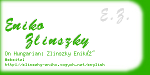 eniko zlinszky business card